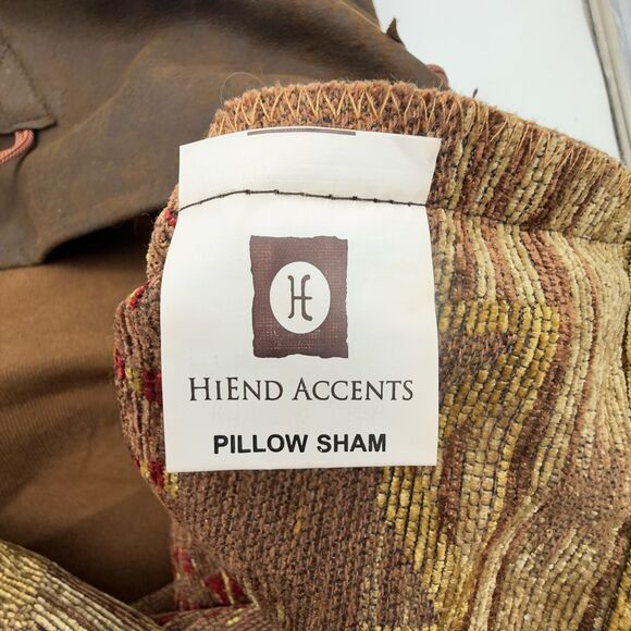 Hiend Accents Rustic Embroidered Textured Set Of 2 Standard Pillow Shams 27x21 - Picture 5 of 16